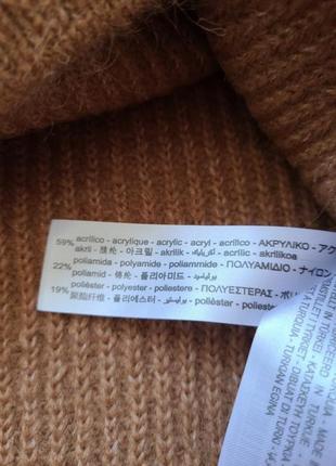 Кофта свитер коричневый вязаный oversize zara s m l5 фото
