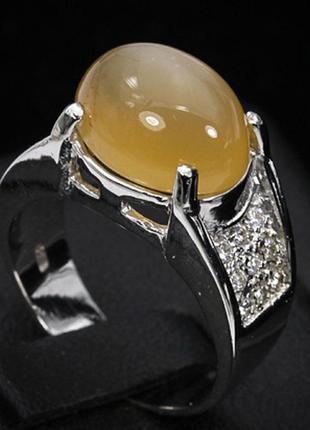 Серебряное кольцо с натуральным адуляром2 фото