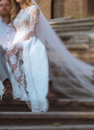 Весільна сукня з мереживом4 фото
