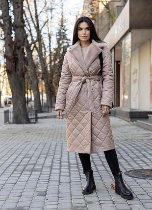 Стьобане зимове пальто2 фото
