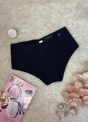 Трусики безшовні xs s m   чорні з логотипом vs victoria secret оригінал вікторія сікрет