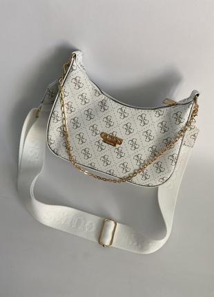 Женская сумка guess baget white