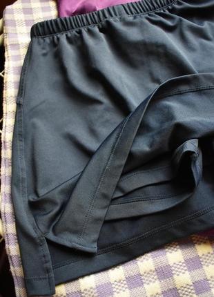 Крутевая темно-синяя юбочка-шорты спортивного стиля4 фото