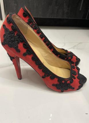 Туфли натуральная замша