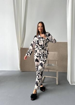 Костюм для дома или на выход 😌 идеальный вариант ❤️ шелковая пижама ❤️ шелковый костюм