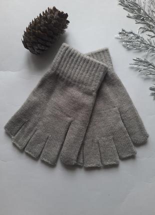 Вовняні рукавички без пальчиків жіночі/підліток