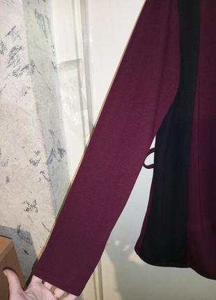 Італія,трикотажної в'язки,бордо блузка з лампасами,великого розміру,italy6 фото