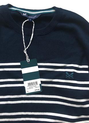 Чоловічий трикотажний джемпер crew clothing5 фото