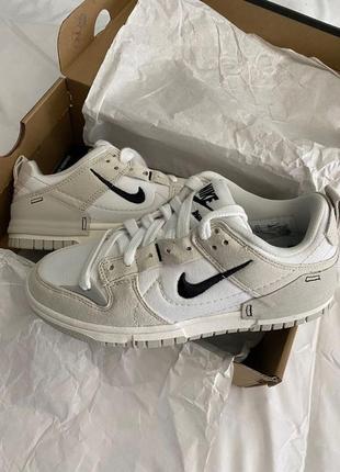 Кроссовки nike high-waisted sb dunk low disrupt 2 pale ivory black