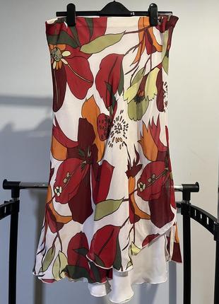 Длинная юбка в цветочном принте2 фото