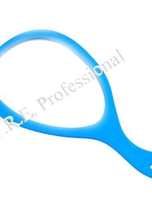 Дзеркало для клієнта з ручкою (крапля/синій) з12030