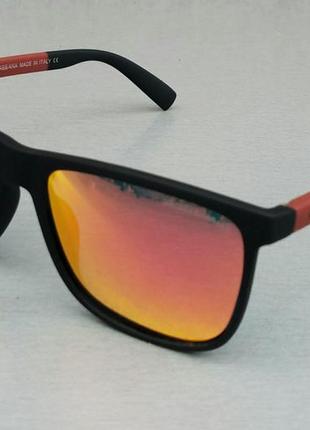 Брендові окуляри чоловічі сонцезахисні помаранчеві дзеркальні поляризированые