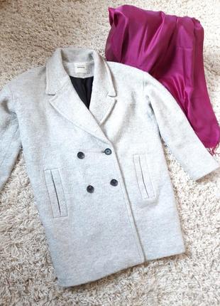 Актуальное стильное шерстяное пальто бойфренд, pimkie, p. s7 фото