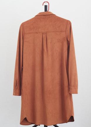 Теракотова сукня-сорочка під замш від ctrl wear2 фото