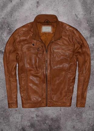 Maddison leather bomber jacket (мужская кожаная куртка бомбер медисон1 фото