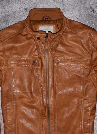 Maddison leather bomber jacket (мужская кожаная куртка бомбер медисон2 фото