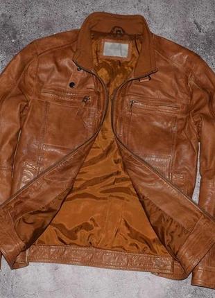 Maddison leather bomber jacket (мужская кожаная куртка бомбер медисон5 фото