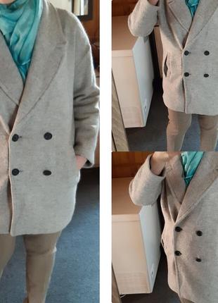Актуальное стильное шерстяное пальто бойфренд, pimkie, p. s10 фото
