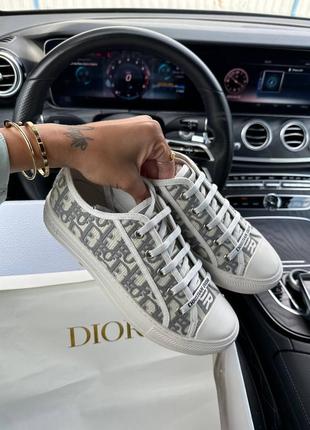 Кеди в стилі dior b23 low logo grey premium⭐️2 фото