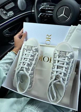 Кеди в стилі dior b23 low logo grey premium⭐️3 фото