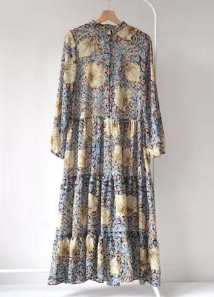 Сукня міді з квітковим принтом лімітована колекція4 фото