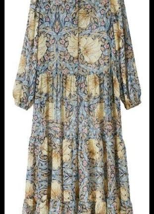 Сукня міді з квітковим принтом лімітована колекція5 фото