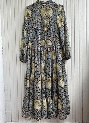 Сукня міді з квітковим принтом лімітована колекція7 фото