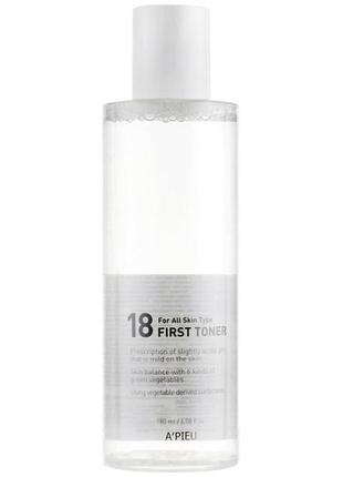 Балансувальний тонер для всіх типів шкіри a'pieu 18 first toner 180 ml