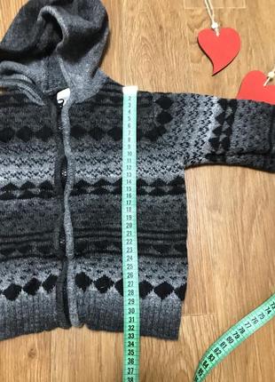 Стильный свитер кофта вязанный на молнии с капюшоном3 фото
