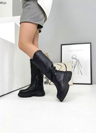 Стильні жіночі чоботи труби демі/зима в наявності та під відшив 💛💙🏆4 фото