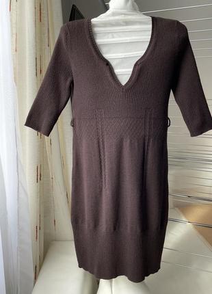 Karen millen шерстяное трикотажное платье