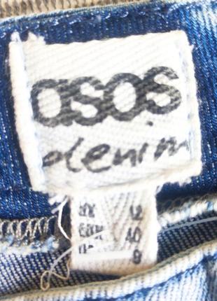 Джинсовая мини-юбка трапеция asos denim6 фото