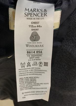 Пиджак marks &amp; spencer шерстяной мужской жакет блейзер6 фото