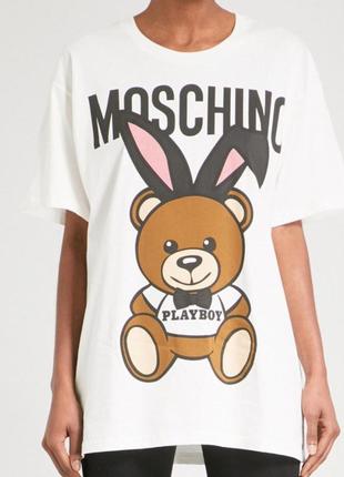 Брендова футболка moschino play boy9 фото