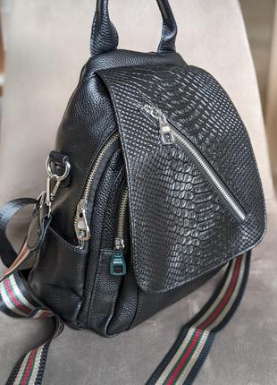 Супер стильный кожаный рюкзак, сумка с тиснением2 фото