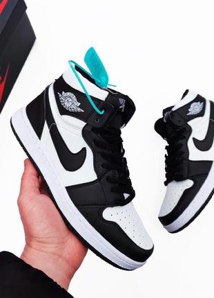 Женские кроссовки nike air jordan 1 high black white кожа nike air force 1 женские найк аир форс весна nike air max