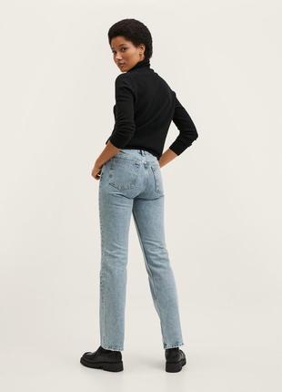 Прямые джинсы с высокой посадкой mango, 38р3 фото