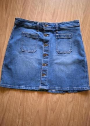 Женская джинсовая юбка на пуговицах gap2 фото