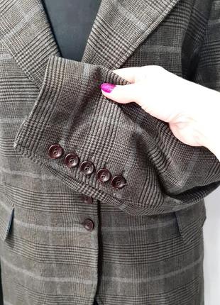 Классный крутой стильный оригинальный невероятный винтажный пиджак фрак жакет ретро винтаж карт клетка5 фото