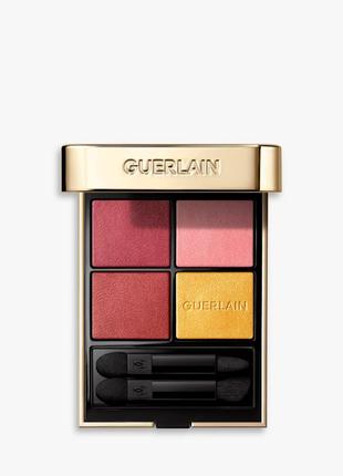 Палетка тіней для повік guerlain ombre g quad eyeshadow palette 770 — red orchid