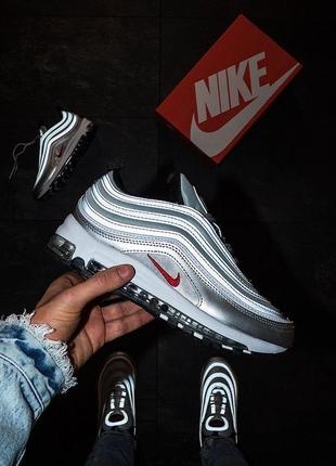 Женские кроссовки nike air max 97 silver nike air force 1 женские серые кроссовки найк аир макс найк аир форс 16 фото