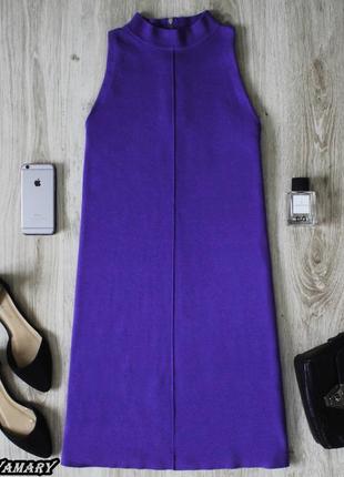 Щільне фіолетове трикотажне плаття promod