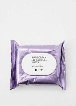 Kiko pure clean scrub & peel wipes