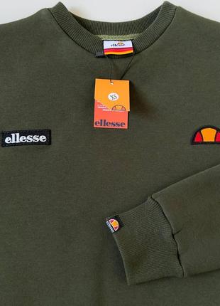 Теплий спортивний костюм чоловічий ellesse зимовий осінь-зима на флісі хакі туреччина. живе фото3 фото