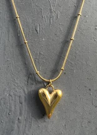Чокер сердце, подвес