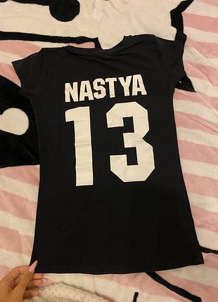 Чорна футболка nastya 13