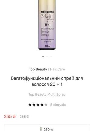 Многофункциональный спрей для волос 20+1, top beauty