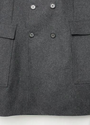 Zara man шерстяное пальто мужское4 фото