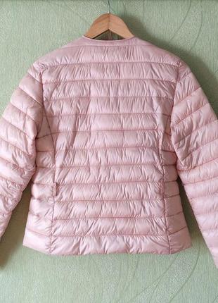 Нова осіння куртка (з паперовими етикетками) мікропуховик ніжно-рожевого кольору7 фото