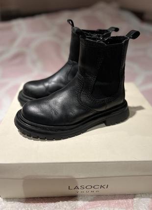 Zara кожаные ботинки для девочки